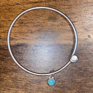 Silver bangle bracelet